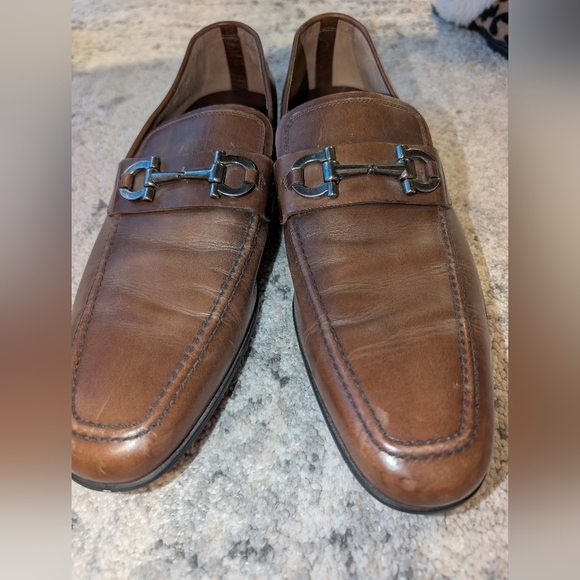 salvatore ferragamo brown dress shoes Salvatore Ferragamo Limited Edition TRAMEZZA Brown Monk straps Loafers main image 0